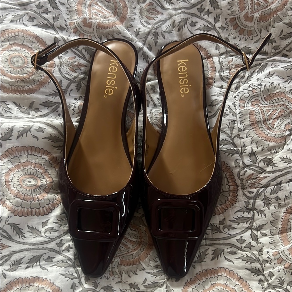Kensie Women's Dark Burgundy Patent Heels